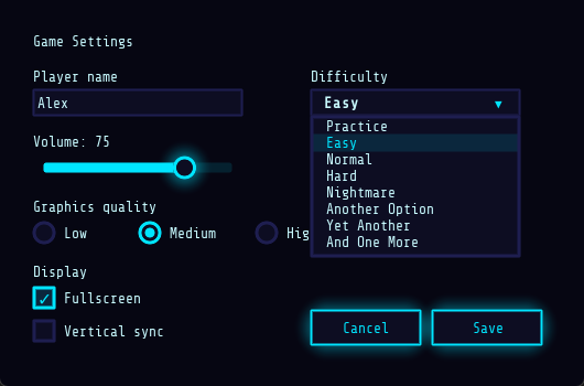 Neon theme
